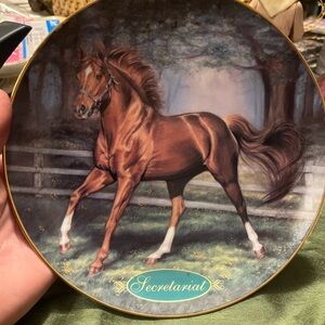 “SECRETARIAT” by Susie Morton Danbury Mint Collectible Plate